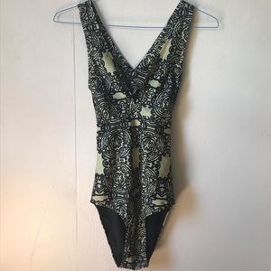 Deep V-Neck One Piece Swim